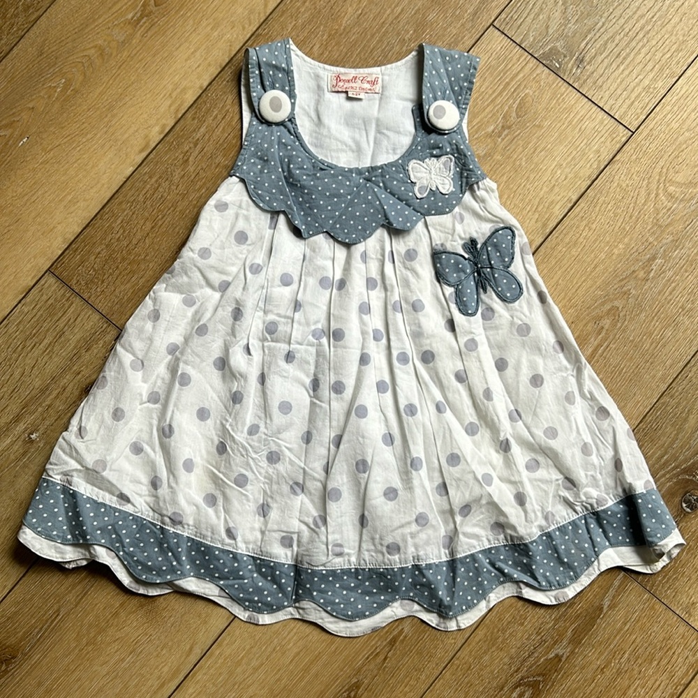 Powell Craft Toddlers Dress Size 1-2 Years (12-24M) Made In England Polk…